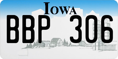 IA license plate BBP306