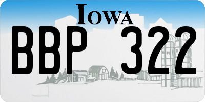 IA license plate BBP322