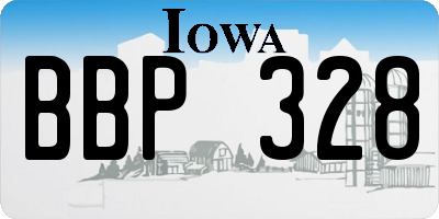 IA license plate BBP328