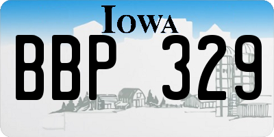 IA license plate BBP329