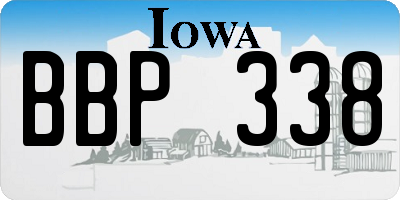 IA license plate BBP338