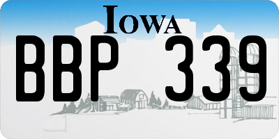 IA license plate BBP339