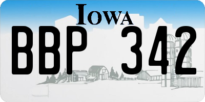 IA license plate BBP342