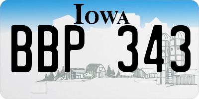 IA license plate BBP343