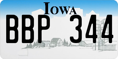 IA license plate BBP344
