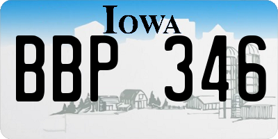 IA license plate BBP346