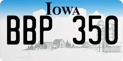 IA license plate BBP350