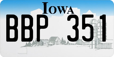 IA license plate BBP351