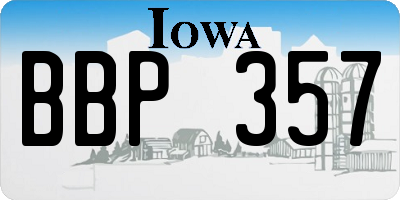 IA license plate BBP357
