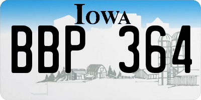 IA license plate BBP364