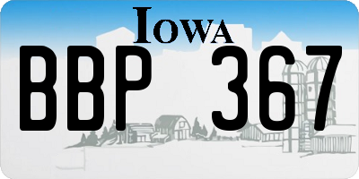 IA license plate BBP367