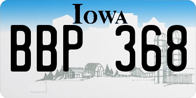 IA license plate BBP368