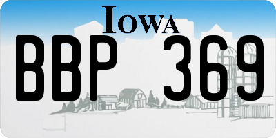 IA license plate BBP369