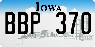 IA license plate BBP370