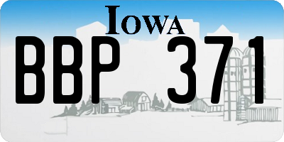 IA license plate BBP371