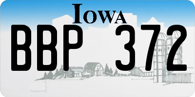 IA license plate BBP372