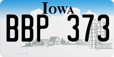IA license plate BBP373