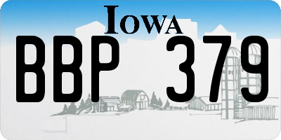 IA license plate BBP379