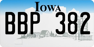 IA license plate BBP382