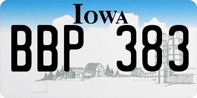 IA license plate BBP383