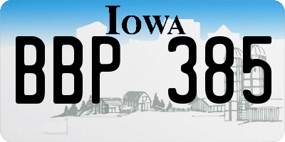 IA license plate BBP385