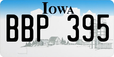 IA license plate BBP395