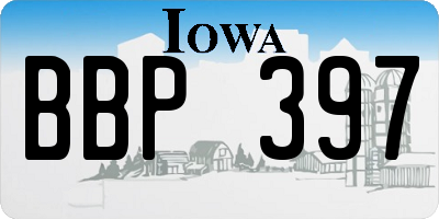 IA license plate BBP397