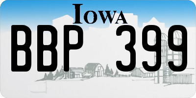 IA license plate BBP399