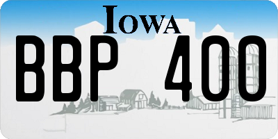 IA license plate BBP400