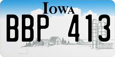 IA license plate BBP413