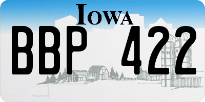 IA license plate BBP422