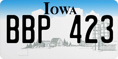 IA license plate BBP423