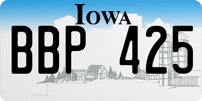 IA license plate BBP425