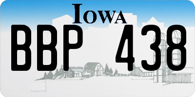IA license plate BBP438