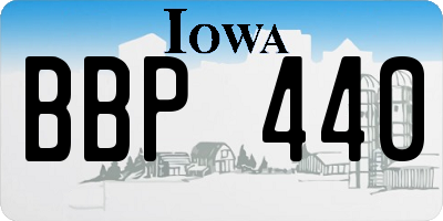 IA license plate BBP440
