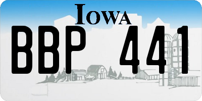 IA license plate BBP441
