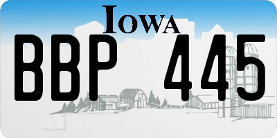 IA license plate BBP445