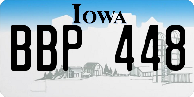 IA license plate BBP448