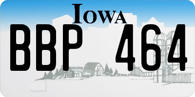 IA license plate BBP464