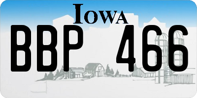 IA license plate BBP466