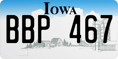 IA license plate BBP467
