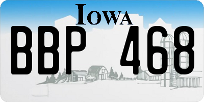IA license plate BBP468