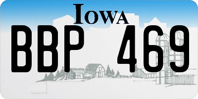 IA license plate BBP469