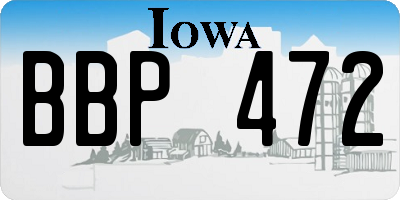 IA license plate BBP472