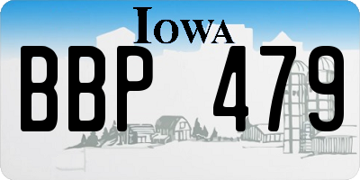 IA license plate BBP479