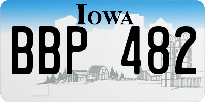 IA license plate BBP482