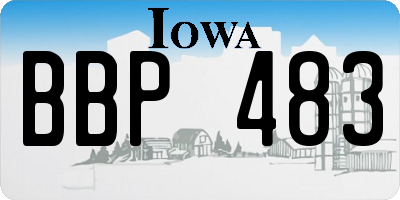 IA license plate BBP483