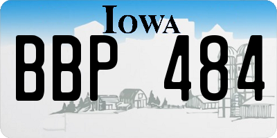 IA license plate BBP484