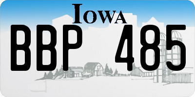 IA license plate BBP485