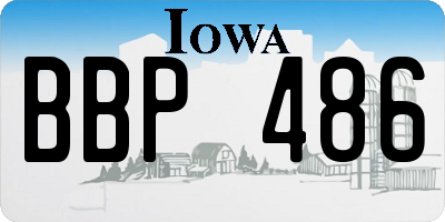 IA license plate BBP486